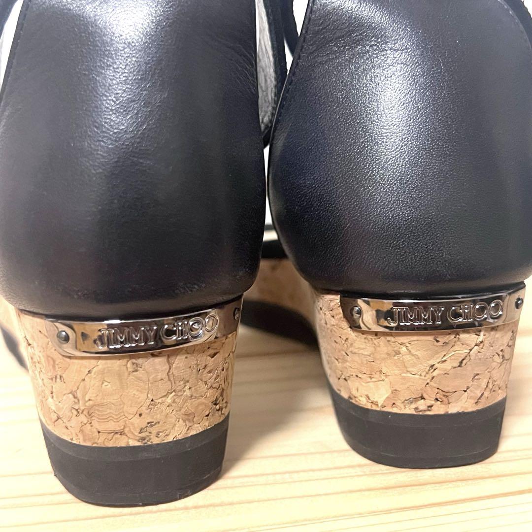 Jimmy Choo Azia 95mm スクエアトゥ サンダル | ブラック