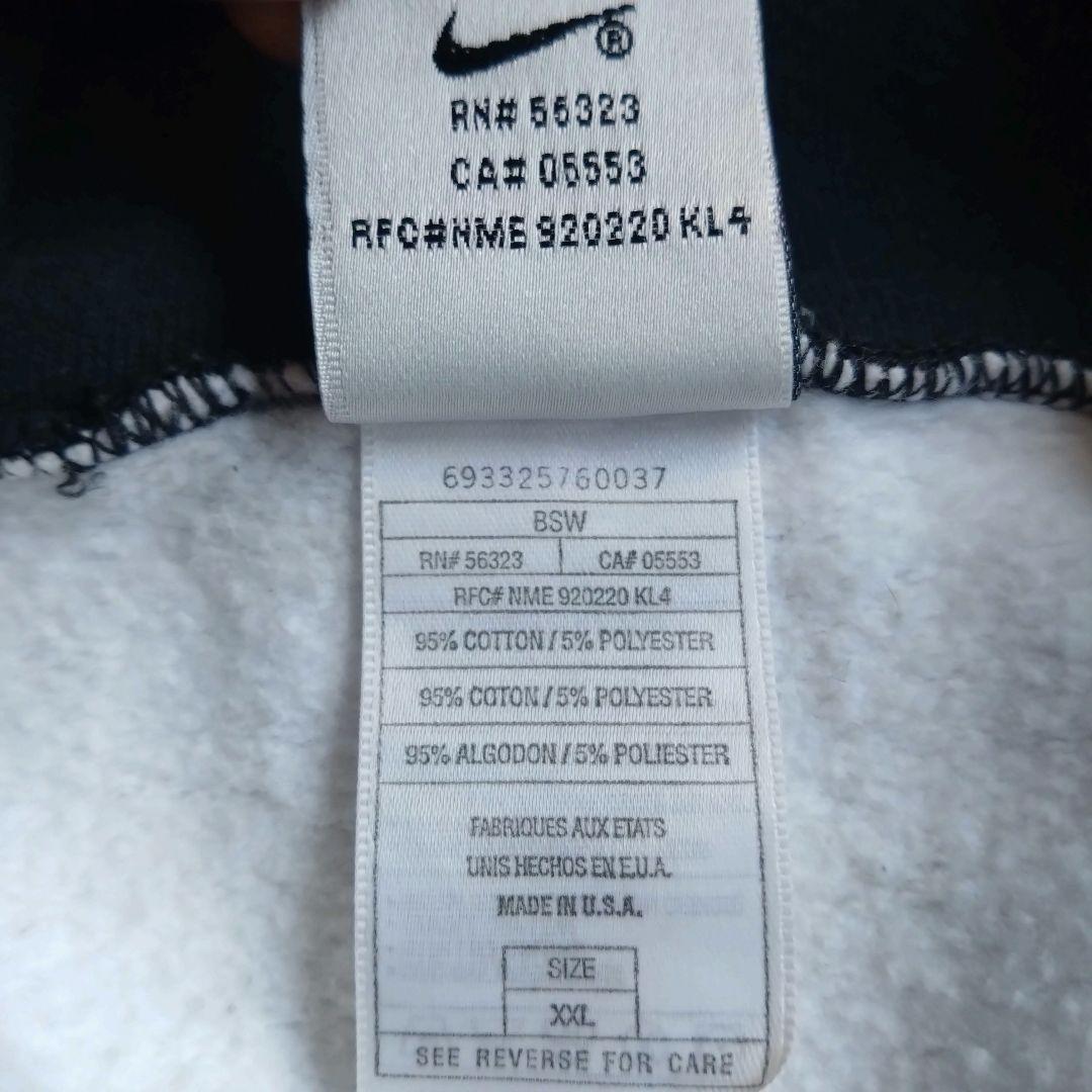 ⭕️USA製NIKE スウェットパーカー 90sビンテージ 銀タグ ナイキXXL