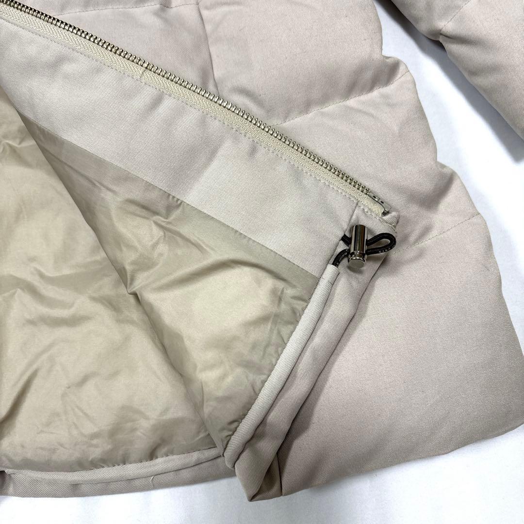 ナノユニバース 西川ダウン(R) サージロングダウン ホワイト フード付き ナノユニバース 西川ダウン(R) サージロングダウン ホワイト フード付き