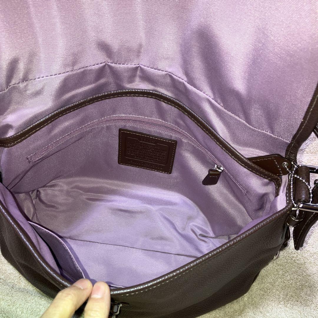 COACHショルダーバッグ ハンドバッグ 2wayダークブラウン