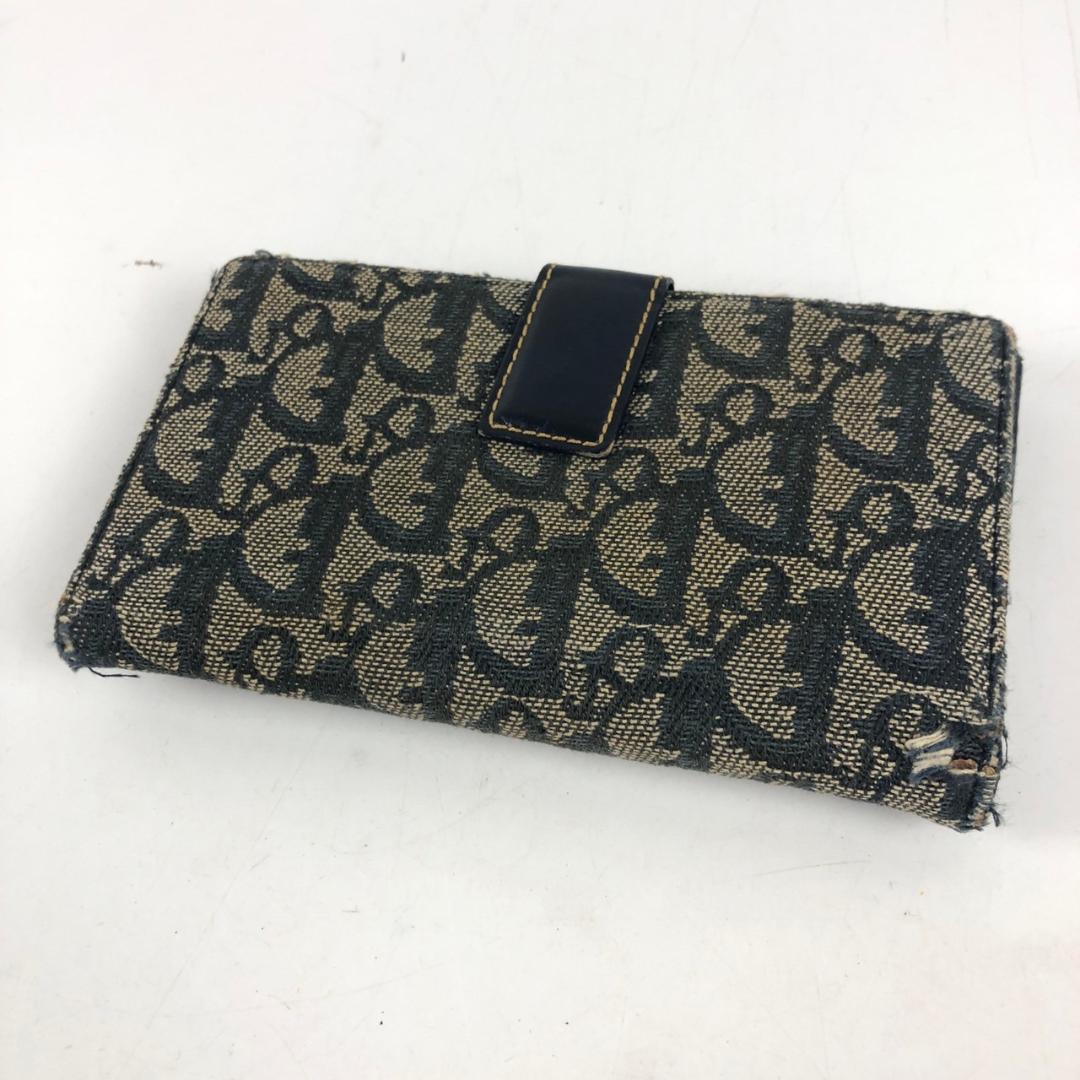 Christian Dior クリスチャンディオール トロッター柄 二つ折り財布