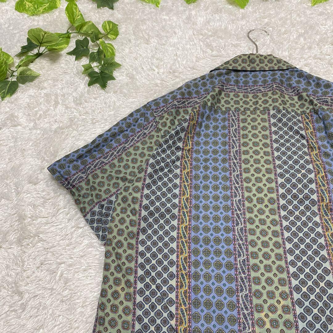 Dior 柄シャツ 総柄 古着 レトロ ポロシャツ ディオール 奇抜
