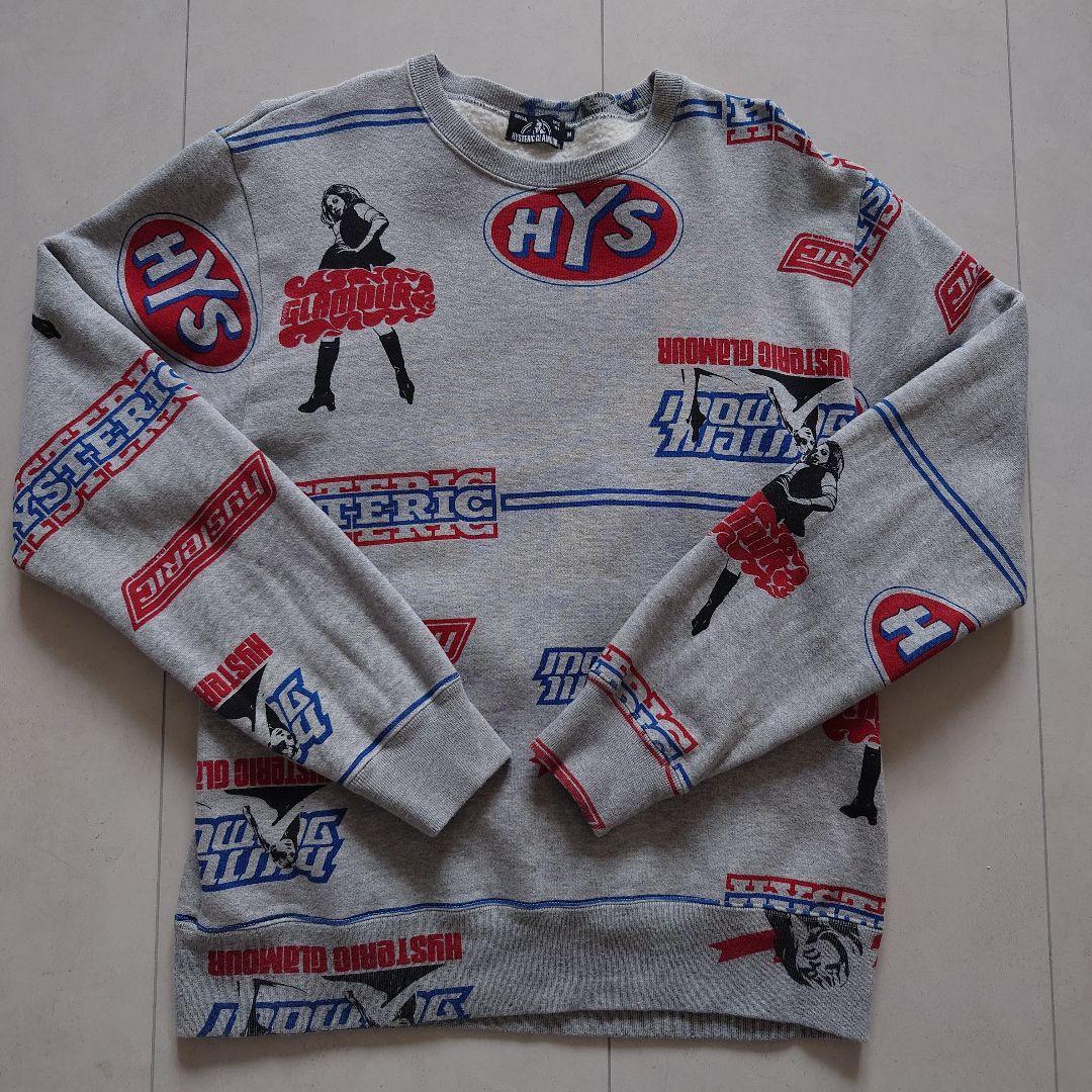 HYSTERIC GLAMOUR 美グレー スウェット Mサイズ HYSTERIC GLAMOUR スウェット Mサイズ グレー