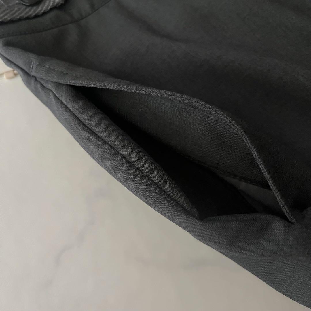 未使用タグ付 FIDES フィデス ストレッチ テーパード パンツ グレー L