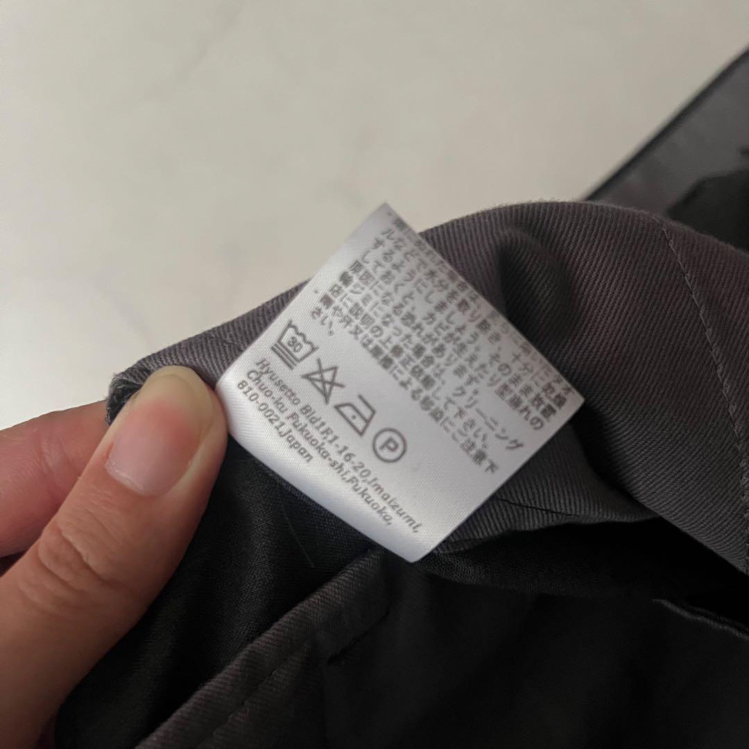 未使用タグ付 FIDES フィデス ストレッチ テーパード パンツ グレー L