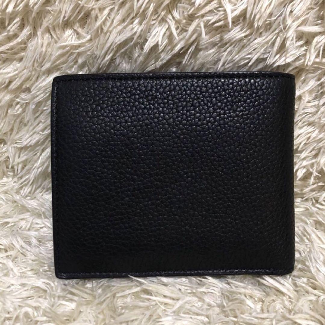 極美品☆トムフォード  レザー　二つ折り財布 ブラック メンズ