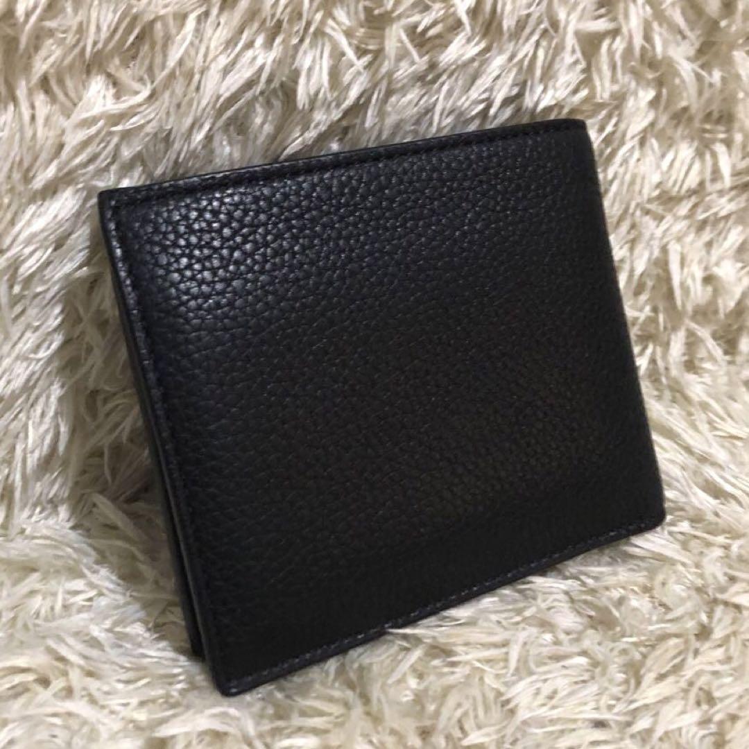極美品☆トムフォード  レザー　二つ折り財布 ブラック メンズ