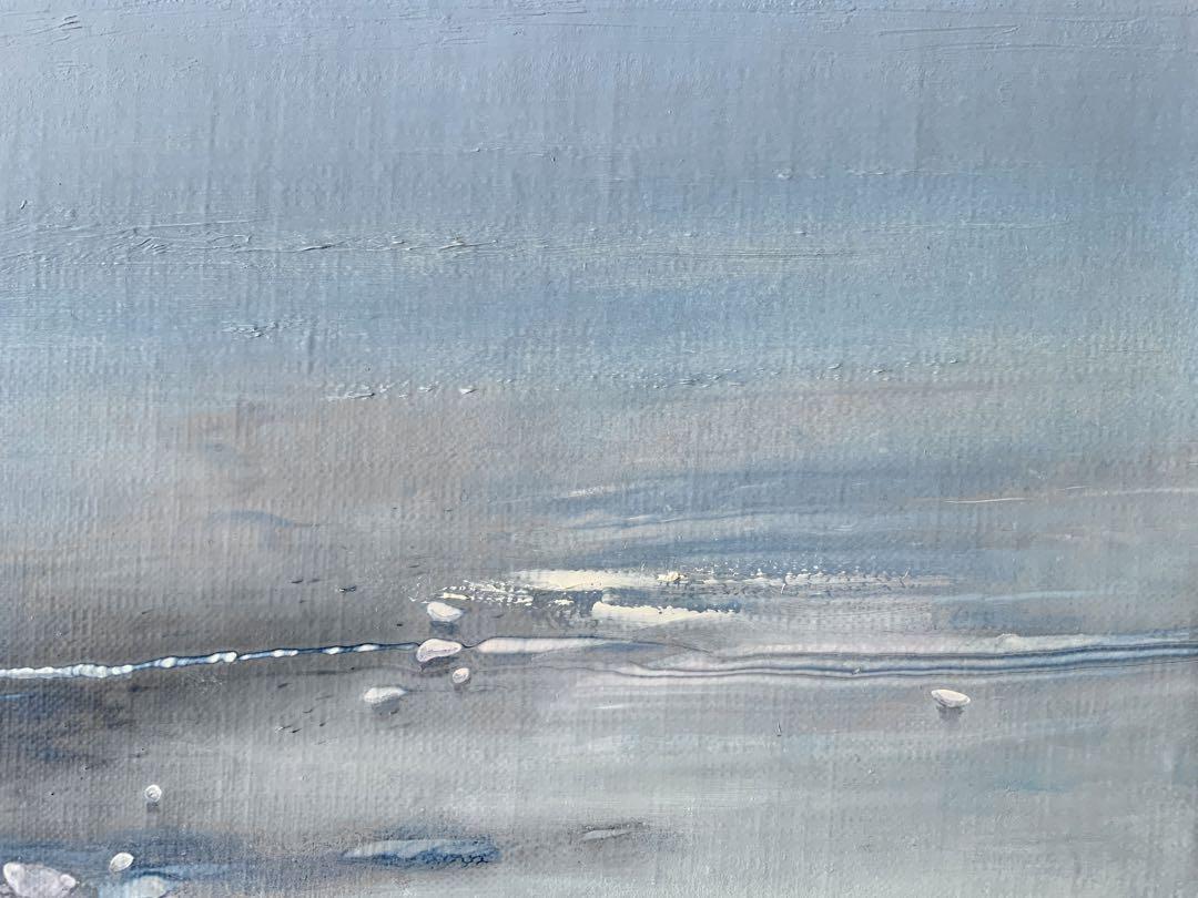 「 浜辺 13 」　油彩画　額縁付