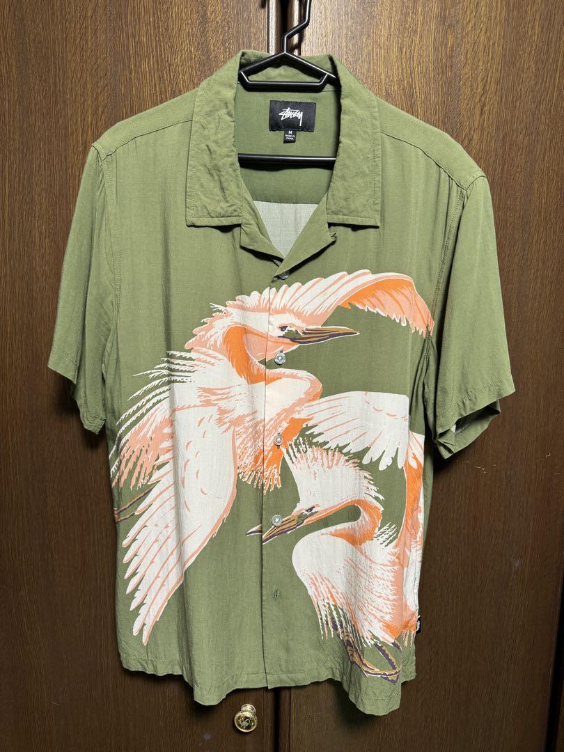STUSSY ステューシー BIG CRANE SHIRT アロハ シャツ