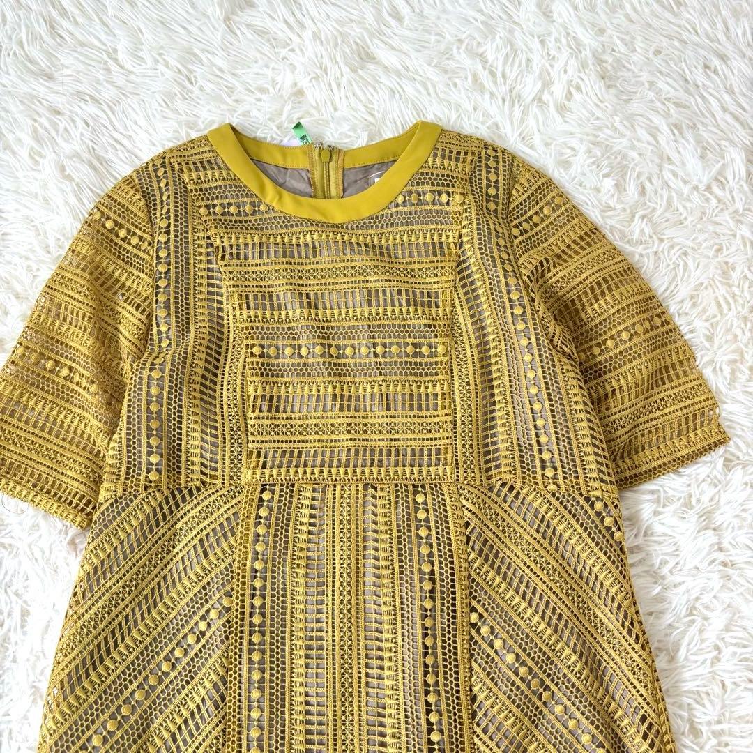 メゾン 総レース ワンピース パーティー 結婚式 マスタードM MAISON SPECIAL DECORATOM_COM_BR