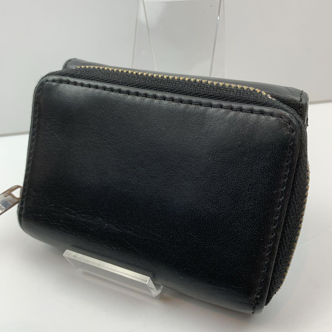 【DIESEL】3つ折り財布 メンズ 黒 レザー コンパクト財布
