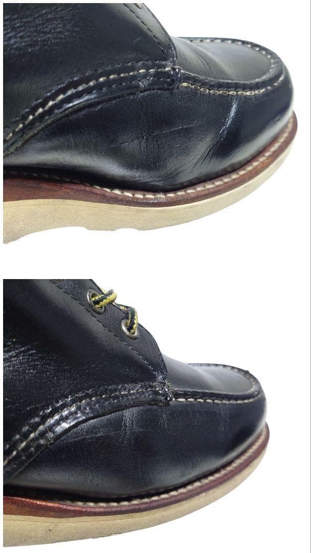 CHIPPEWA 25061 モックトゥブーツ 黒 レザー Vibramソール