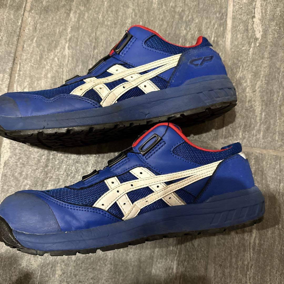 ASICS 安全靴 ボアシステム 青