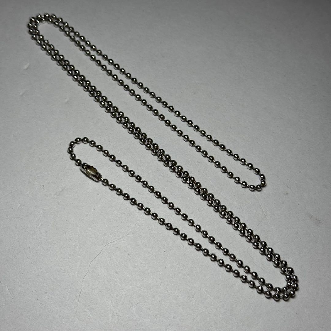 クロムハーツ ボールチェーン ネックレス 76センチ カットなし