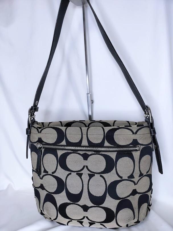 COACH キャンバス グレー ブラック AH1XM-m77429167435 ショルダーバッグ シグネチャー 大得価得価