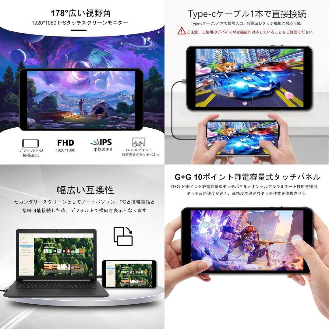 高機能 7インチ IPS マルチタッチ液晶 FHD HDMI USB-C入力