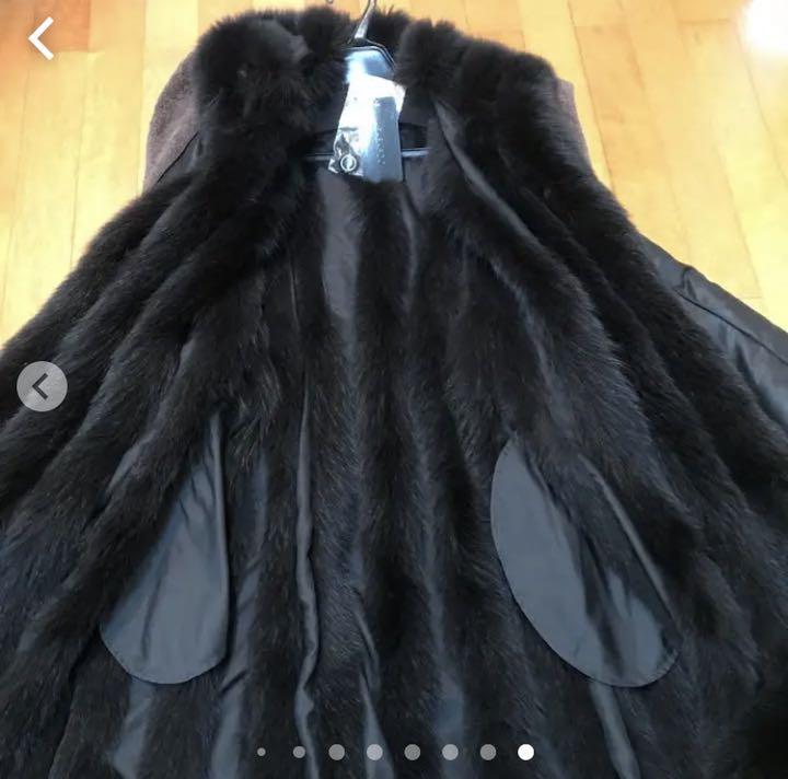 美品: 百貨店購入ブルーフォックスムートン