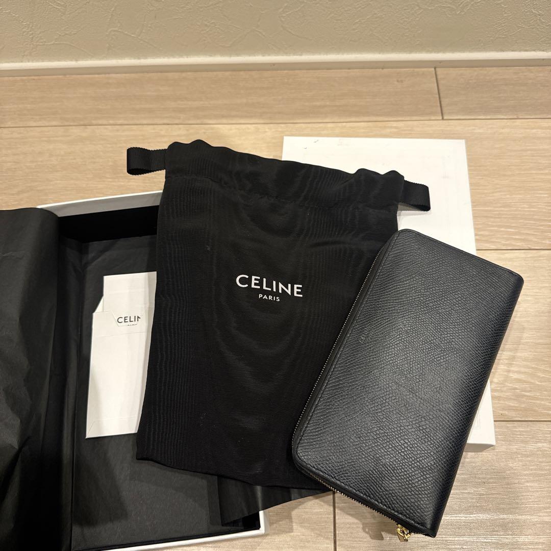 CELINE ブラックレザー 長財布