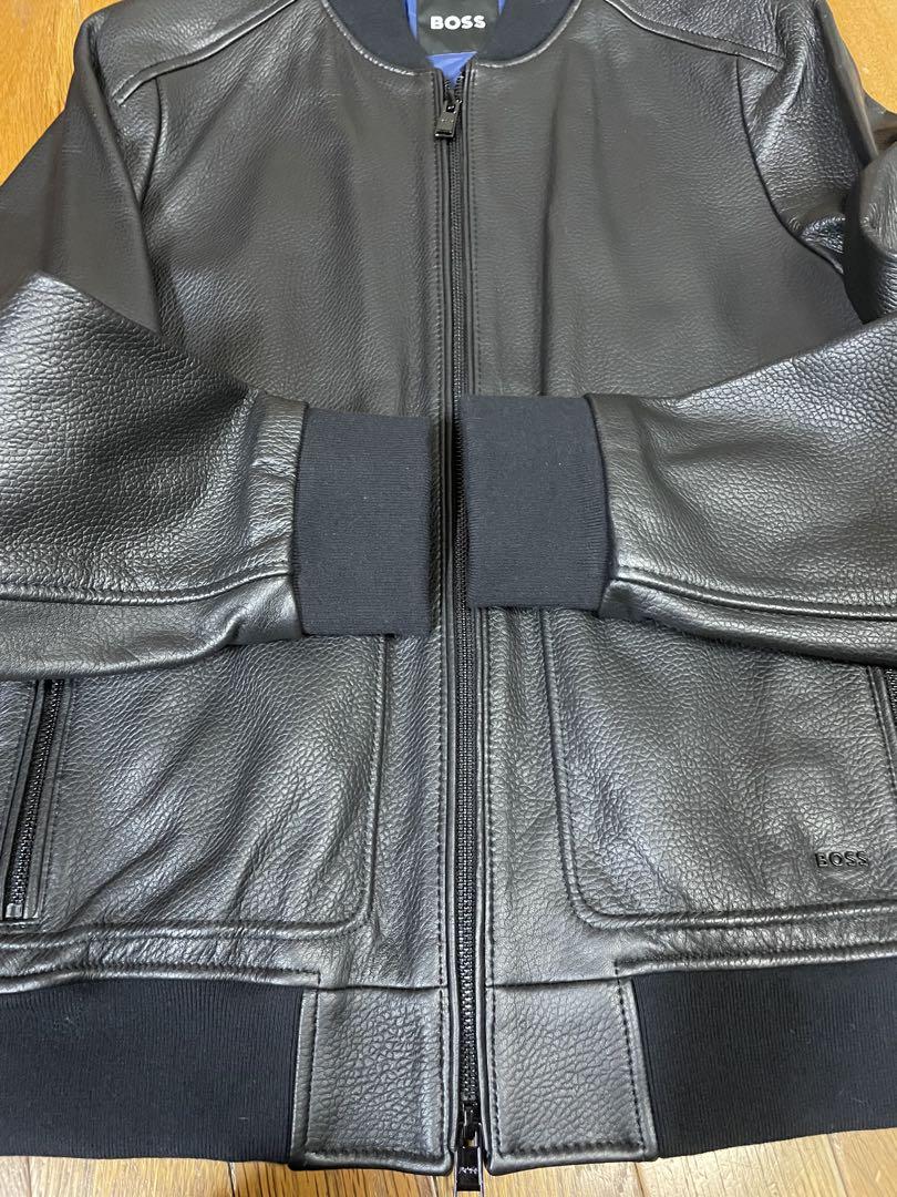 新品・未使用★タグ付き　BOSS レザージャケット ブラック46