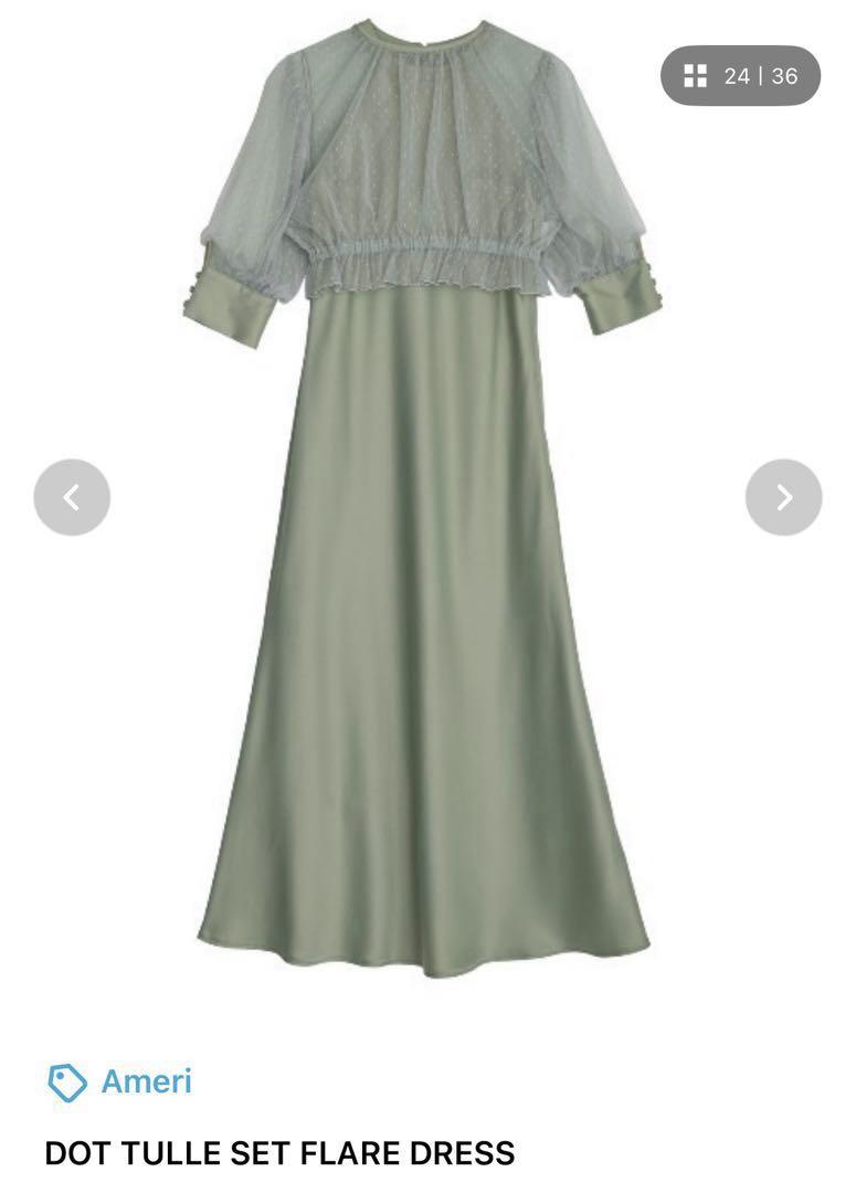 オケージョンドレスAmeri DOT TULLE SET FLARE DRESS - メルカリ オケージョンドレスAmeri DOT TULLE SET FLARE DRESS - メルカリ