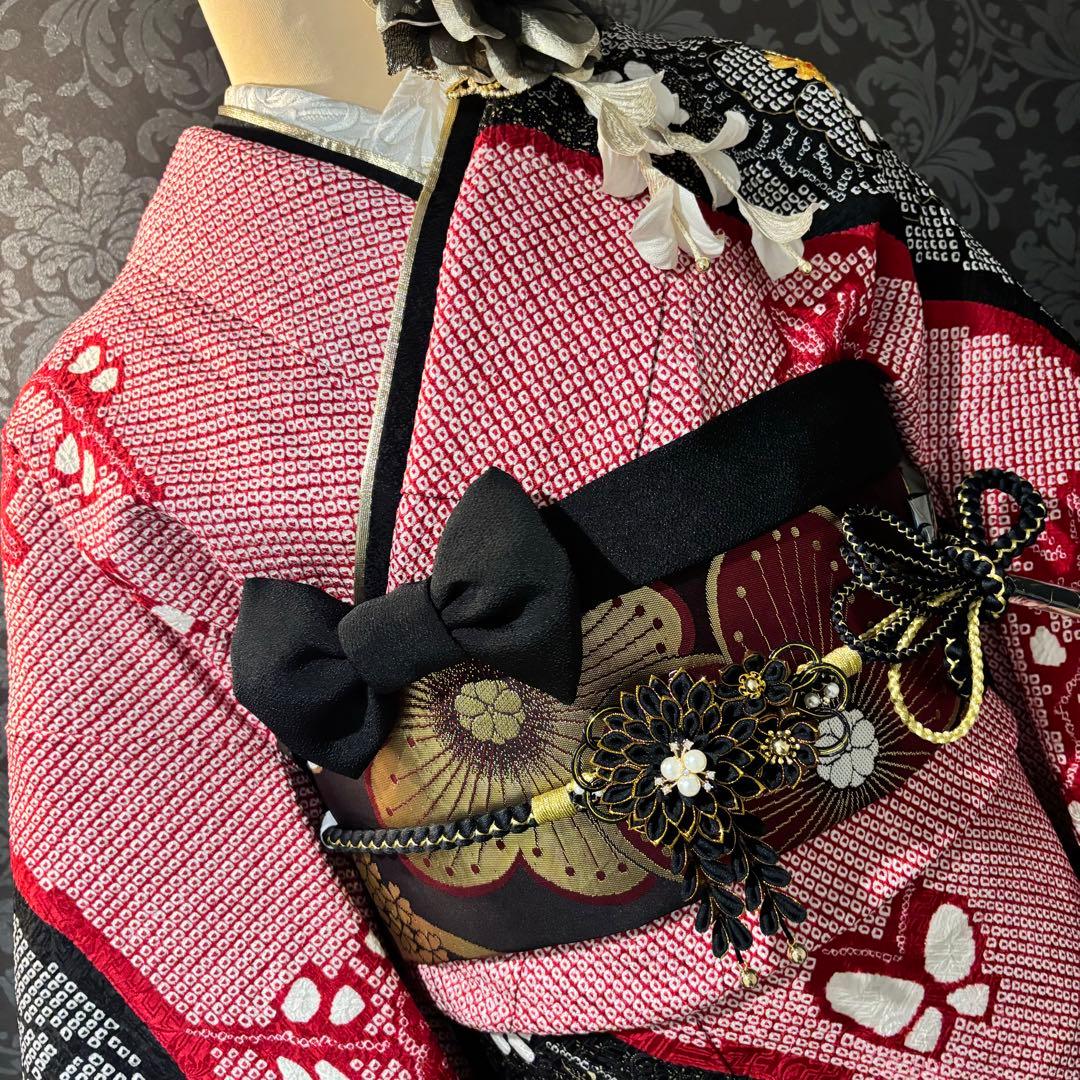 美品 総絞り 染分け 金駒刺繍 手絞り 逸品 振袖 フルセット 振り袖 美品 総絞り 染分け 金駒刺繍 手絞り 逸品 振袖 フルセット 振り袖