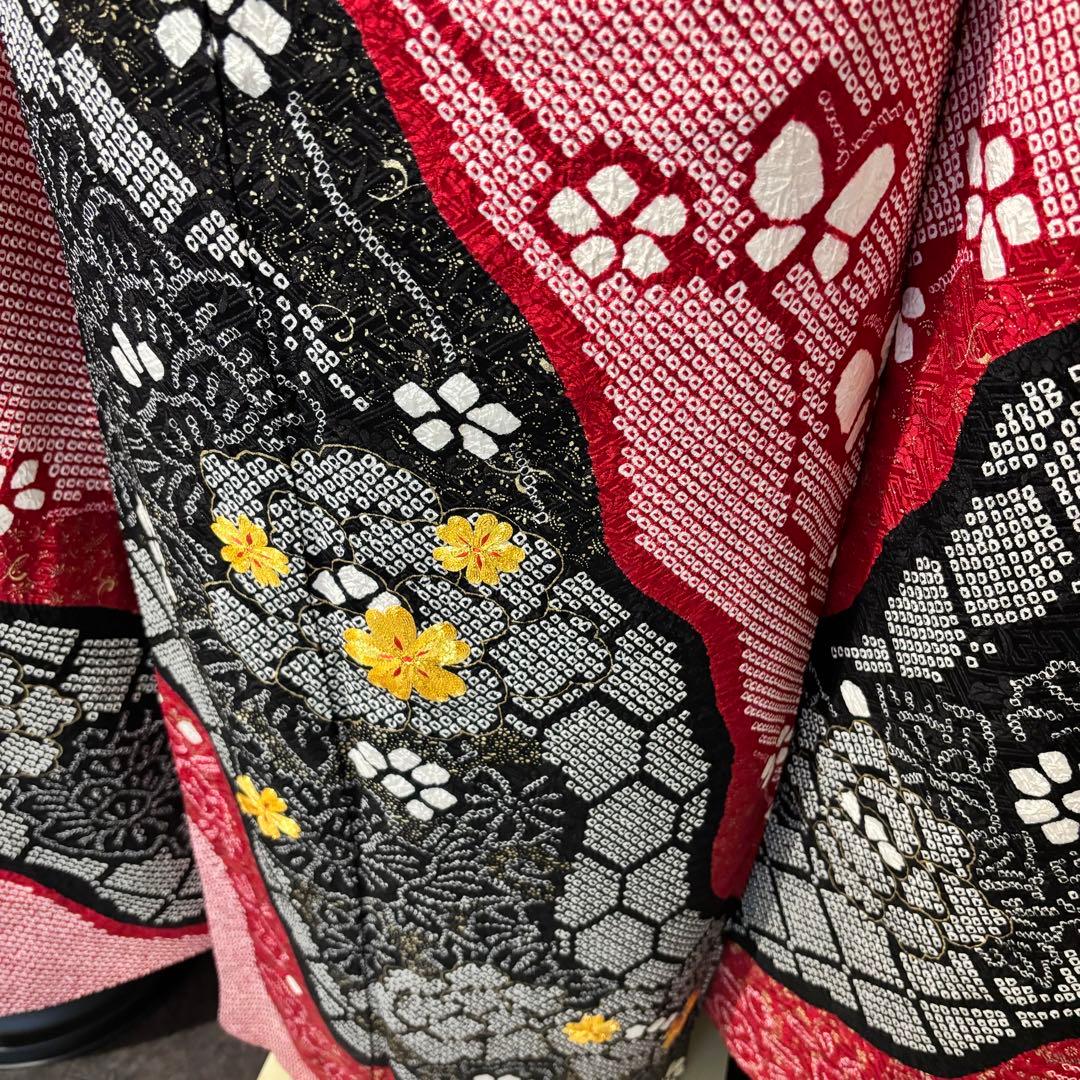 美品 総絞り 染分け 金駒刺繍 手絞り 逸品 振袖 フルセット 振り袖 美品 総絞り 染分け 金駒刺繍 手絞り 逸品 振袖 フルセット 振り袖