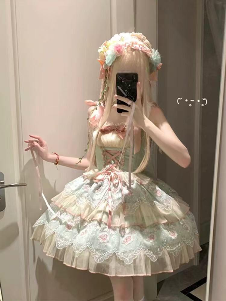 公式の店舗 JSK ロリータドレス ゴスロリドレス 姫様 森ガール 花嫁風 コスプレ衣装