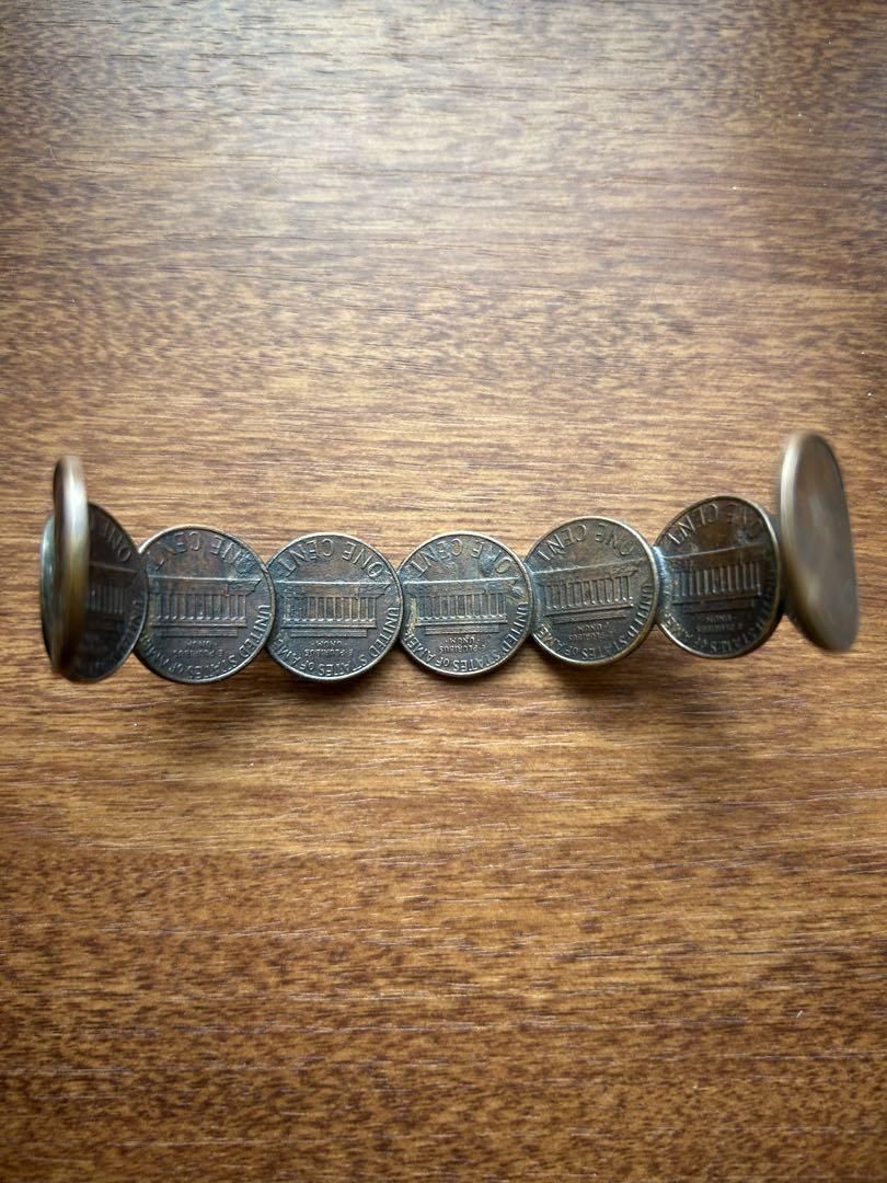 1セント硬貨のリメイクコインバングル - メルカリ