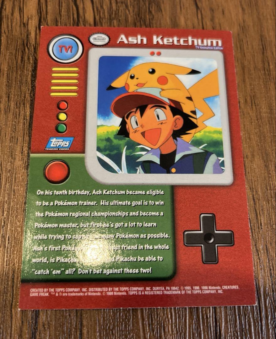 カードダスその他 Topps TV1 Ash Ketchum Pokemon 1999 TV
