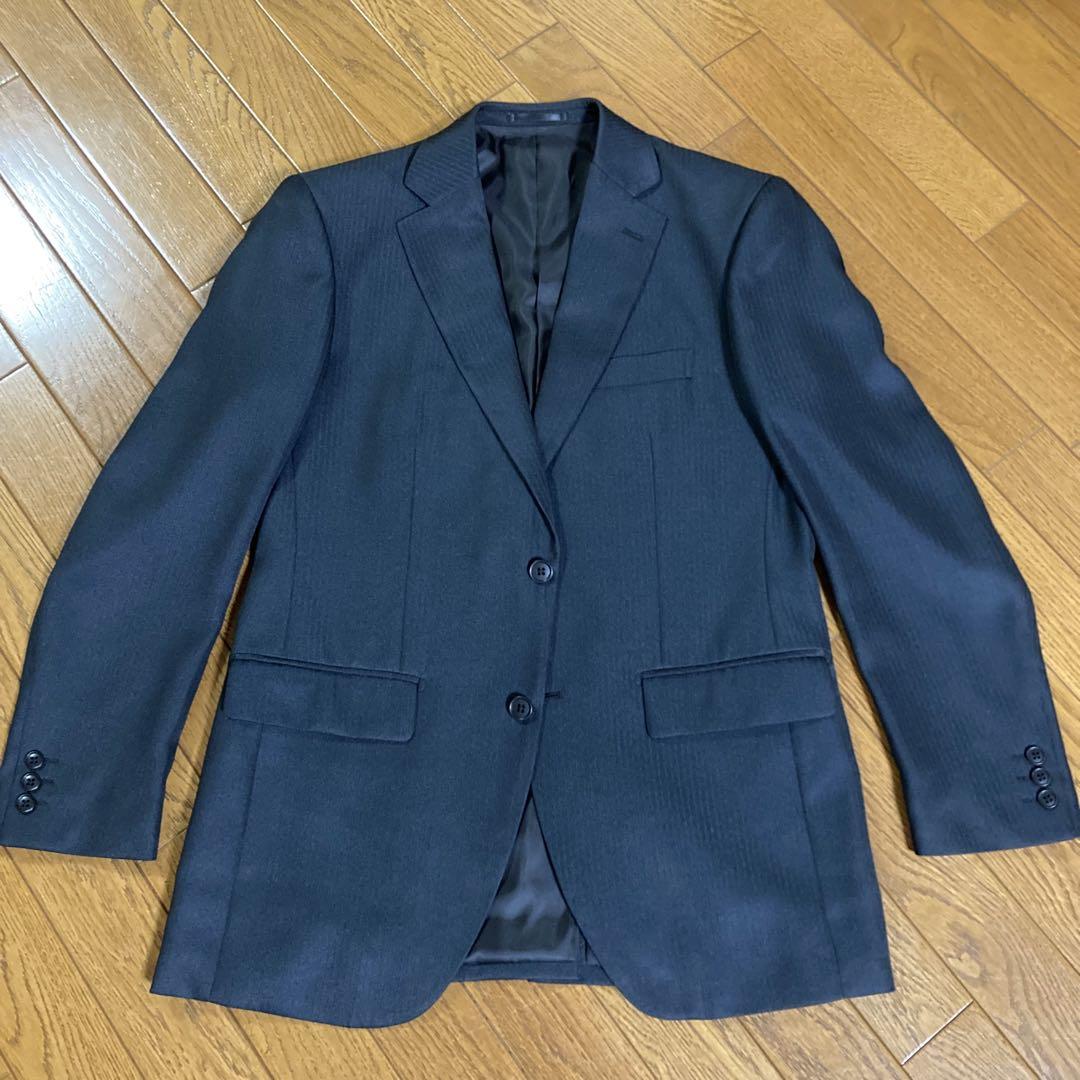 メンズビジネススーツ上下セット　A6体 ネイビー×ストライプ