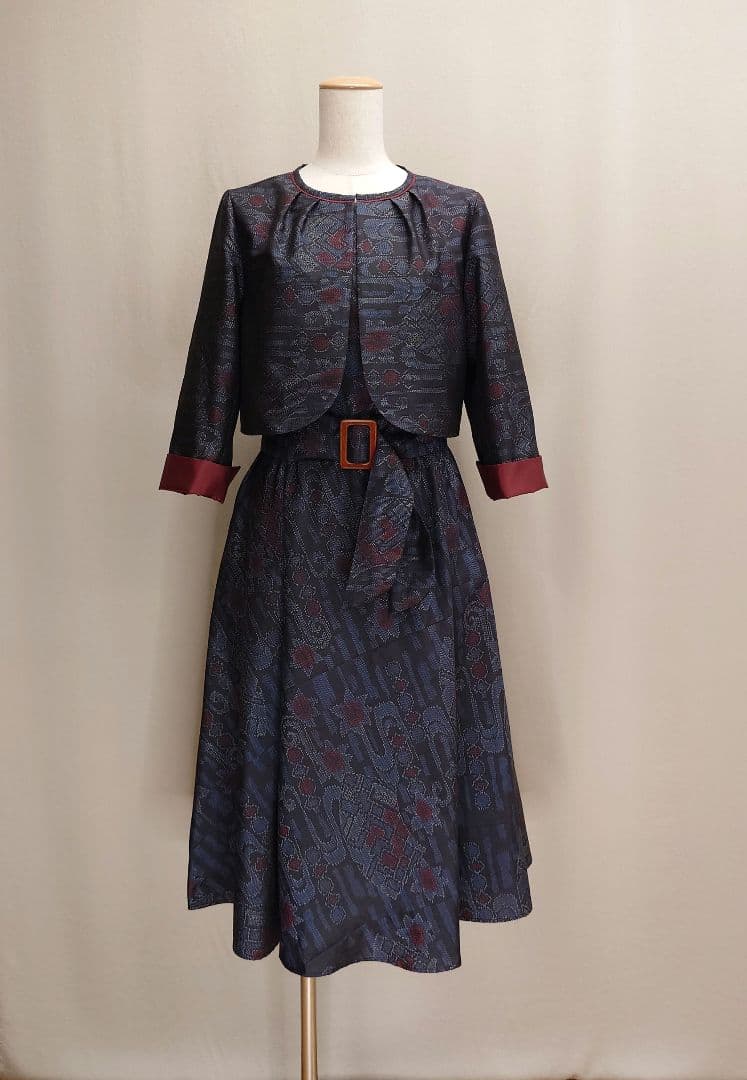 着物リメイク フレアワンピースとボレロ