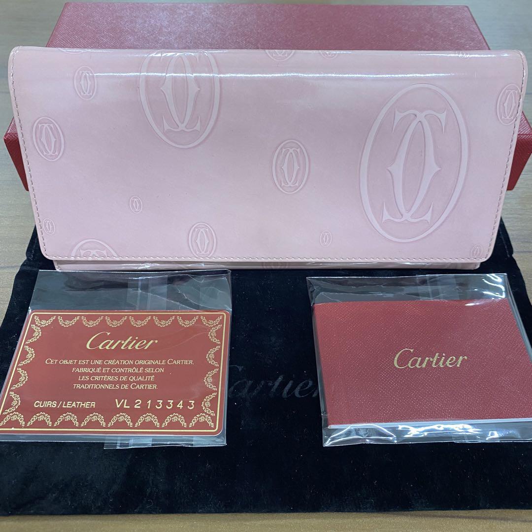 新品同様‼️カルティエ Cartier 財布　二つ折り 長財布 ハッピーバースデー
