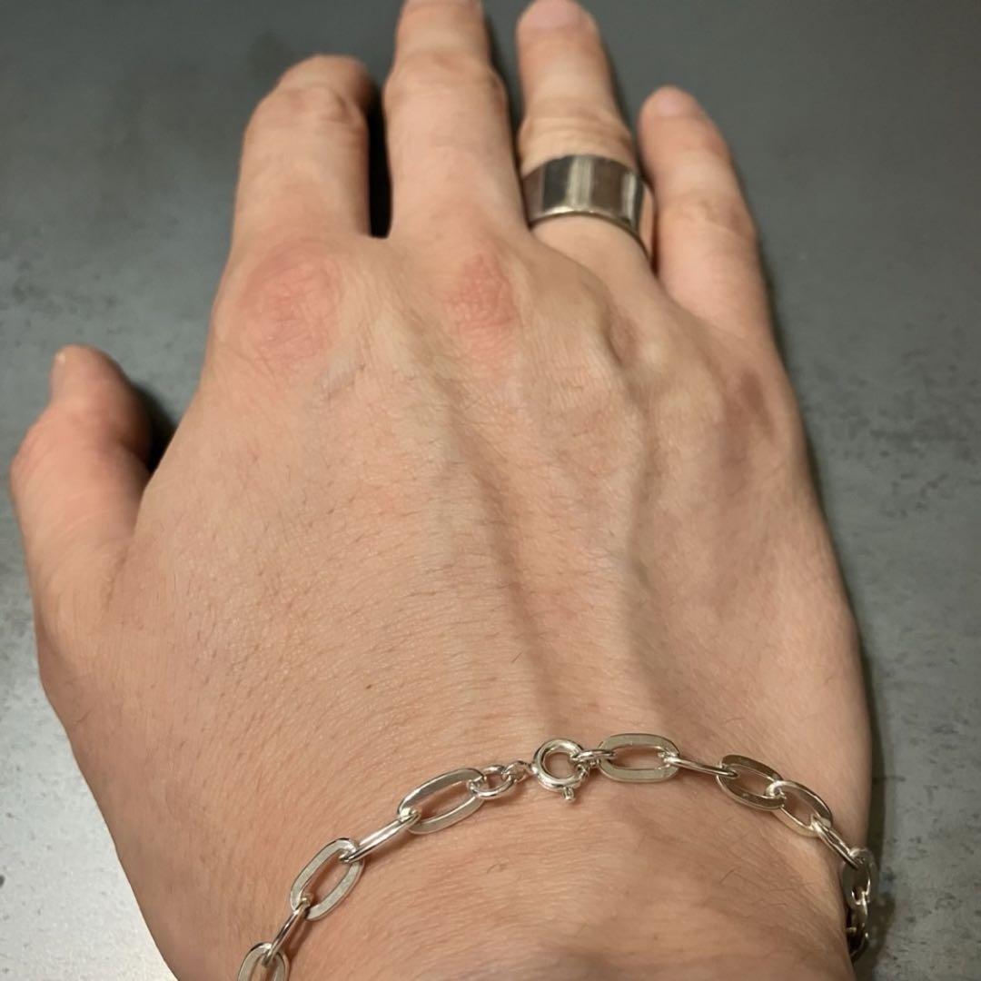 SILVER925 OVAL LINK BRACELET/シルバー/ブレスレット