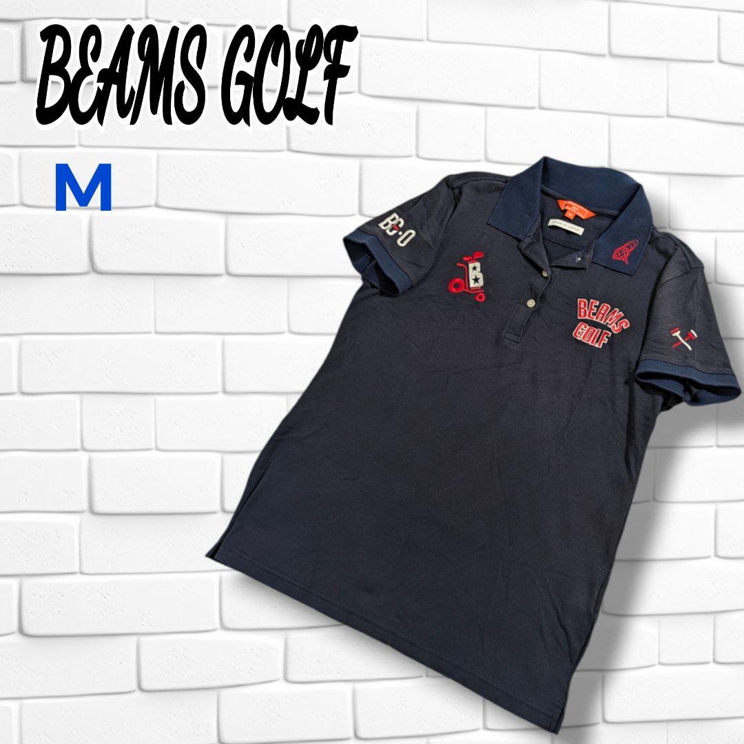 BEAMS GOLF 日本製 M 半袖 ポロシャツ 刺繍 - メルカリ