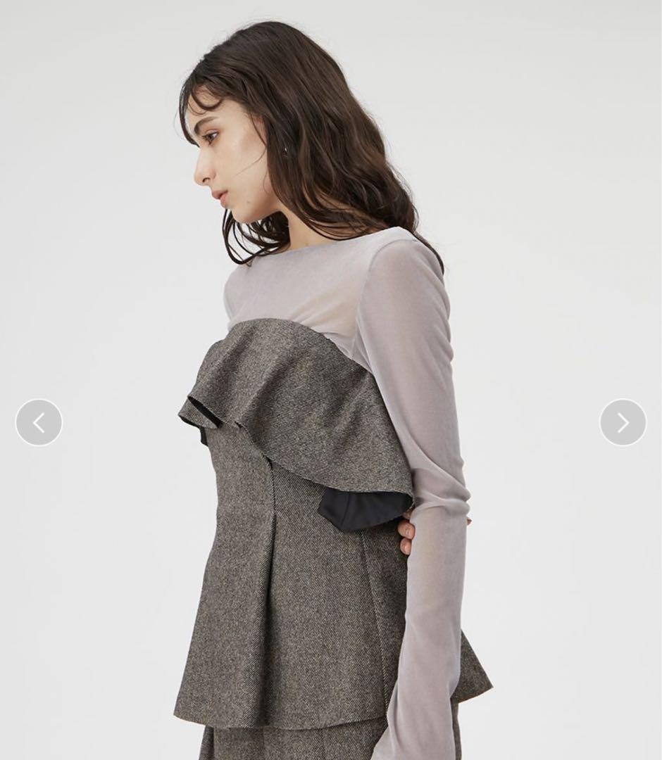 【美品】フレイアイディー　ラッフルフリルベアトップ