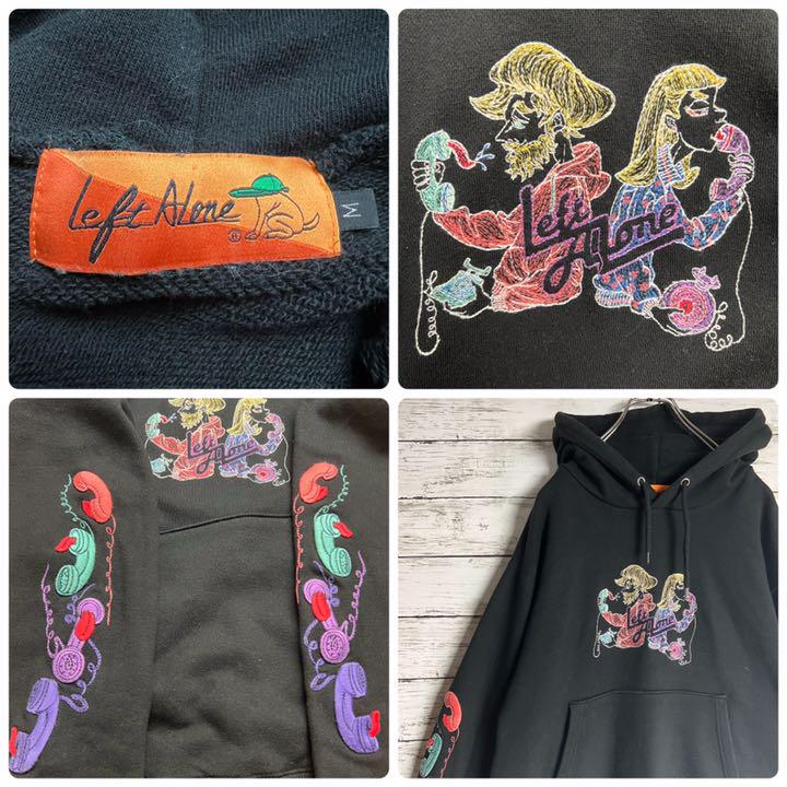 【きりたんぽ着用ブランド】レフトアローン 刺繍ロゴ 両袖ロゴ 入手困難 パーカー ショッピング正規品 刺繍ロゴ 【きりたんぽ着用ブランド】レフトアローン 両袖ロゴ パーカー 入手困難 パーカー