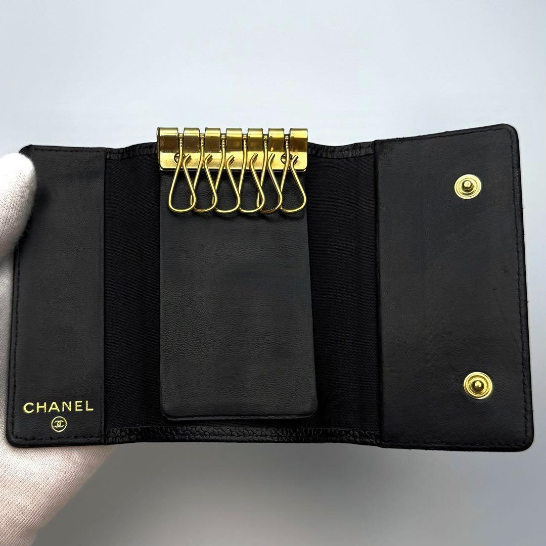 セレブ御用達✨CHANEL キャビアスキン 6連キーケース 正規品保証1884