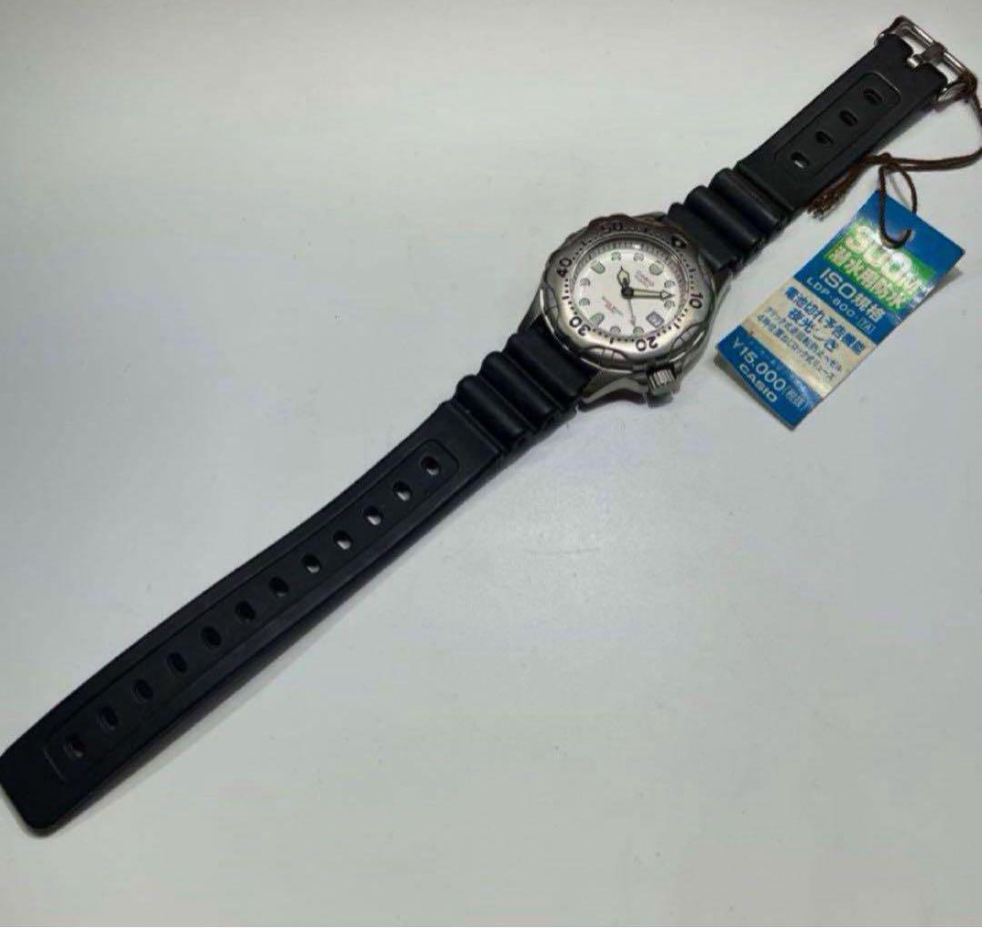 ★未使用新品 CASIO ダイバー クォーツ 腕時計 電池交換済 アンティーク