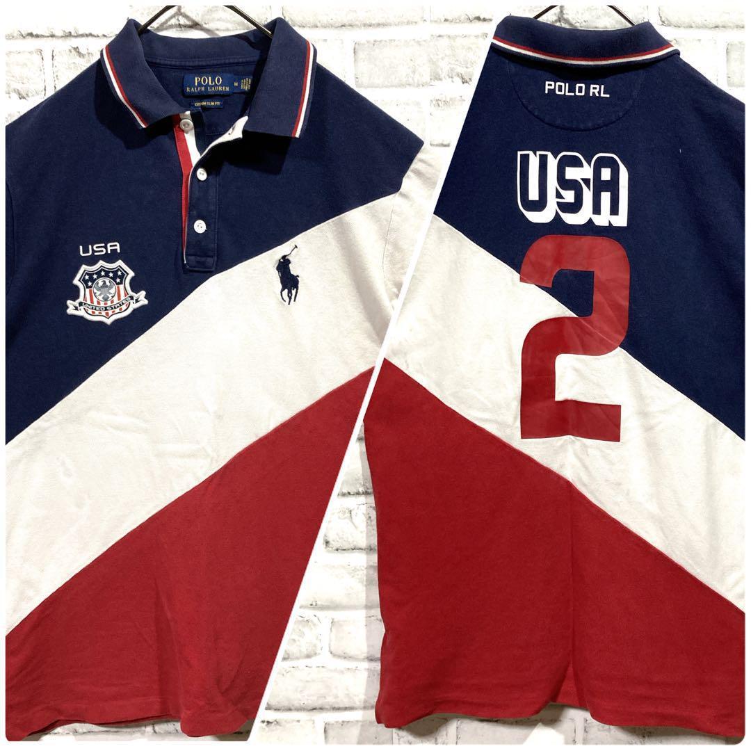 Polo Ralph Lauren 赤 M カスタムスリムフィットポロシャツ ポロ ラルフ ローレン POLO RALPH LAUREN カスタム スリム