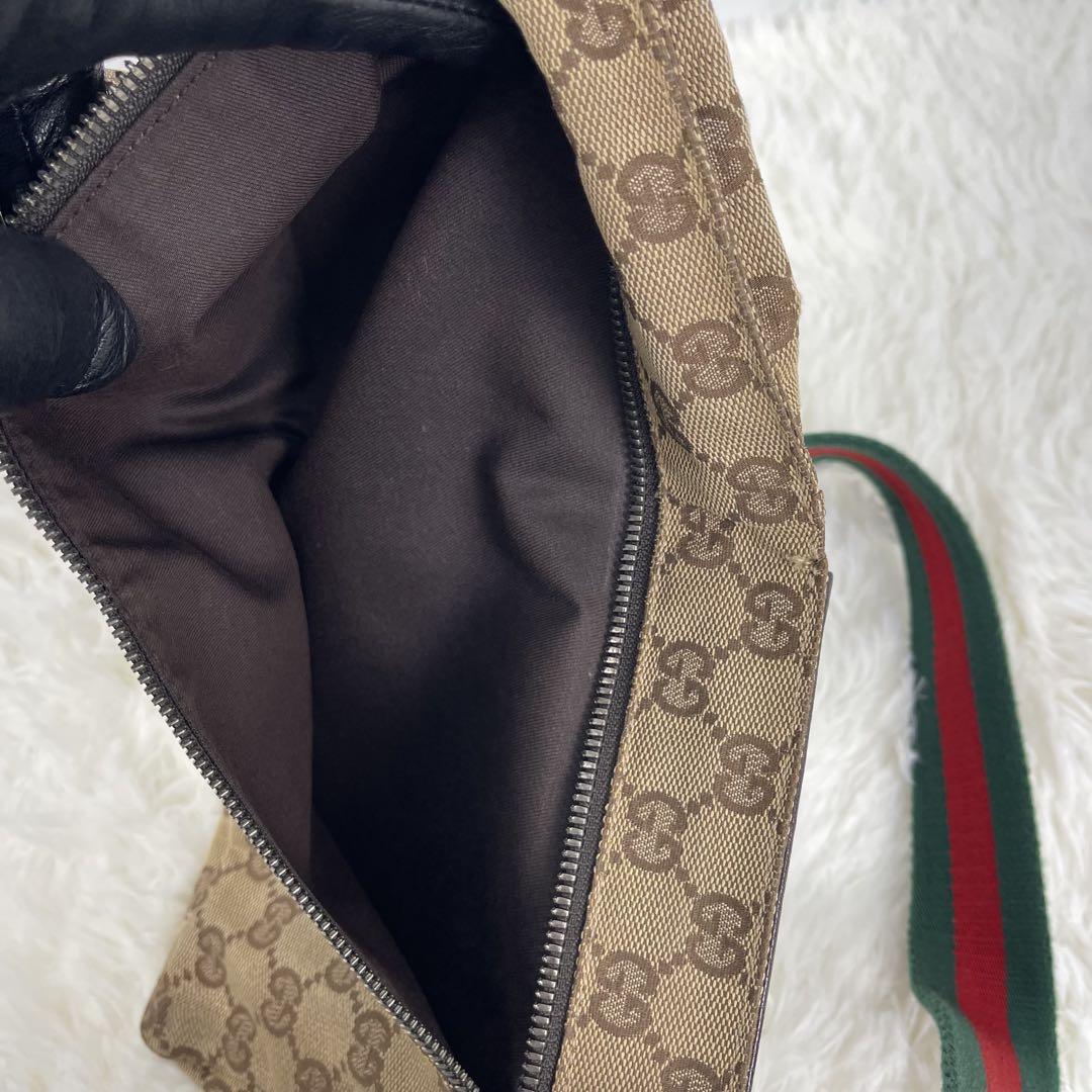 GUCCI グッチ バッグ GGキャンバス シェリーライン ボディ レザー