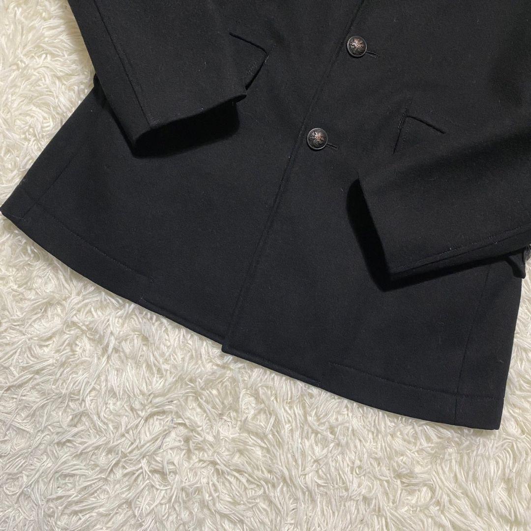 Paul Smith ナポレオンコート カシミヤ混 銀ボタン 黒　Lサイズ