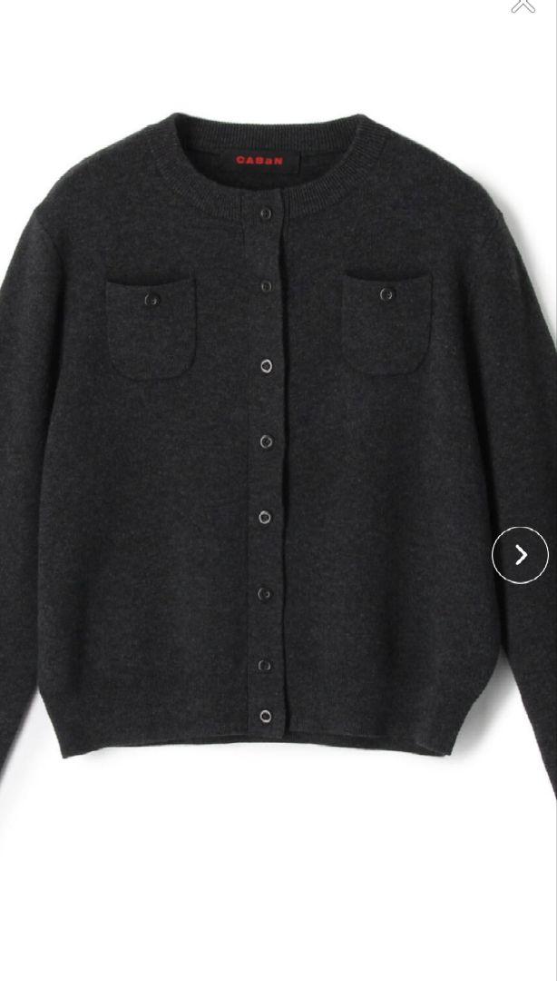 専用【新品タグ付】CABaN コットンカシミヤ クルーネックカーディガン