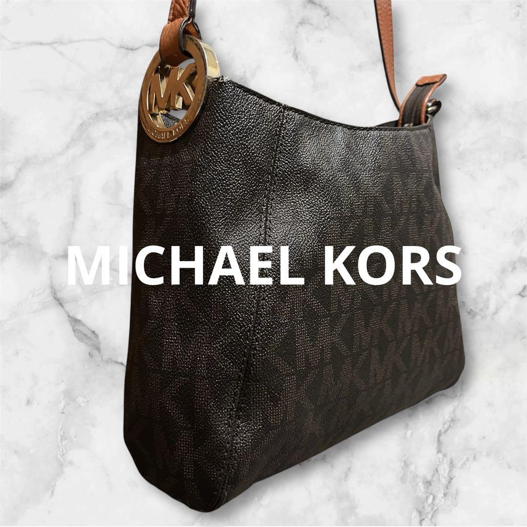 Michael Kors MKロゴ ショルダーバッグ 美品】MICHAEL KORS マイケルコース MKロゴショルダーバッグ