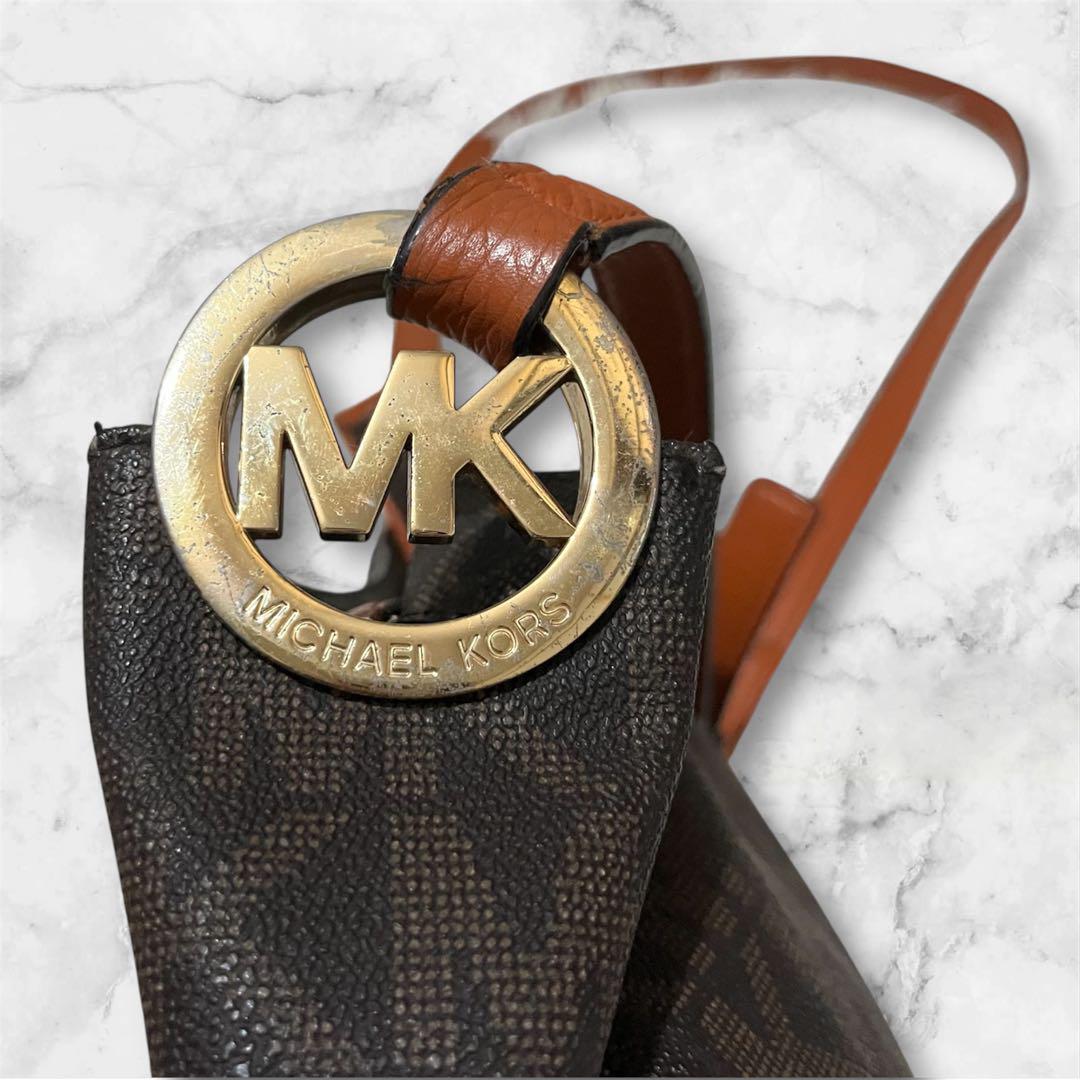 美品】MICHAEL KORS マイケルコース MKロゴショルダーバッグ
