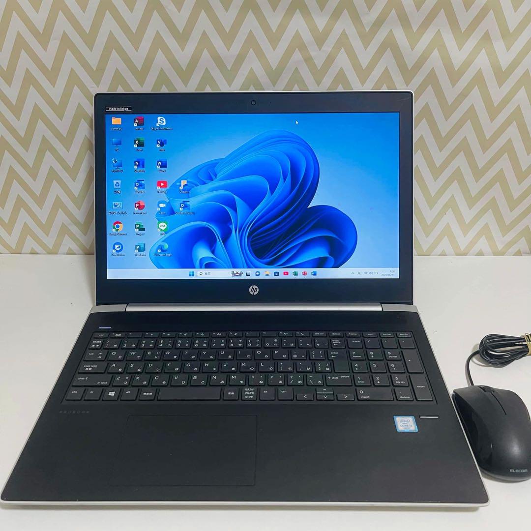 HP【美品】薄型✨Windows11✨SSD✨すぐに使えるノートパソコン b04 Windows11 オフィス付き SSD メモリ8G 美品 HPノートパソコン