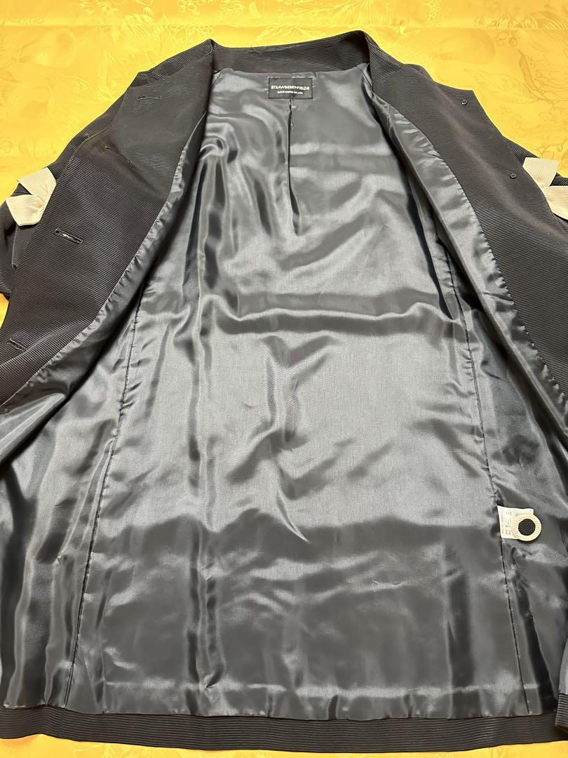 ストロベリーフィールズ　リボンコート　黒　美品
