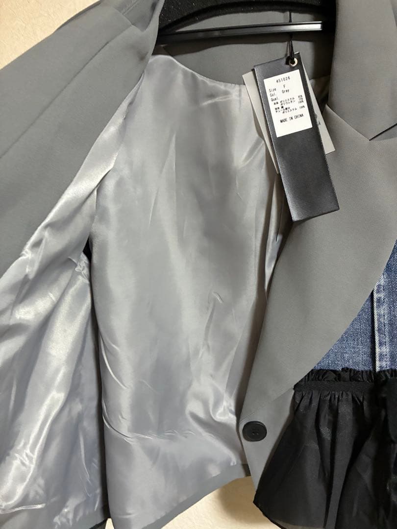 ジャケット　羽織り　異素材　新品　未使用