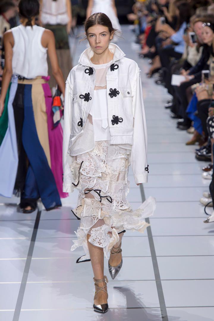 sacai レースパッチワーク スカート