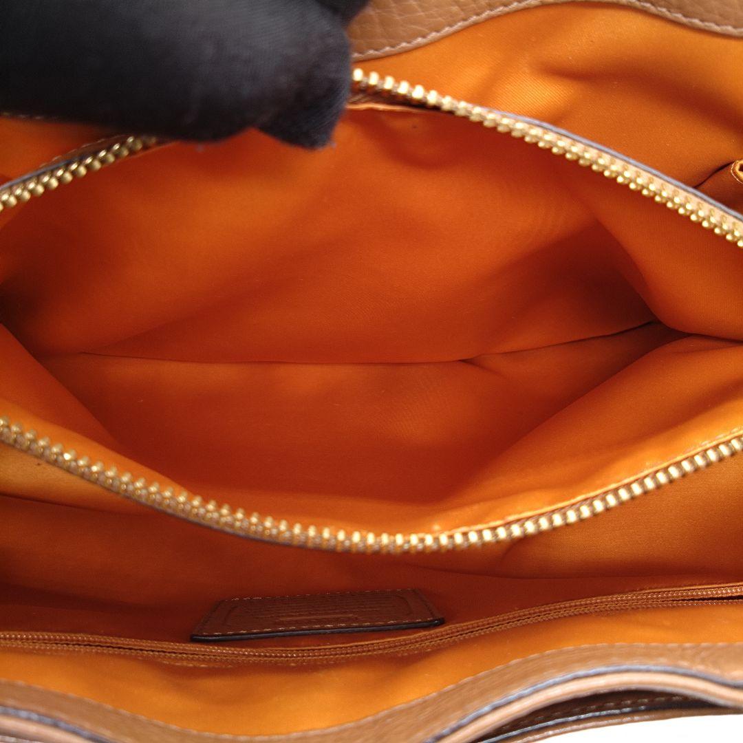 美品】COACH コーチ レザー ハンドバッグ F23280 ブラウン A4可