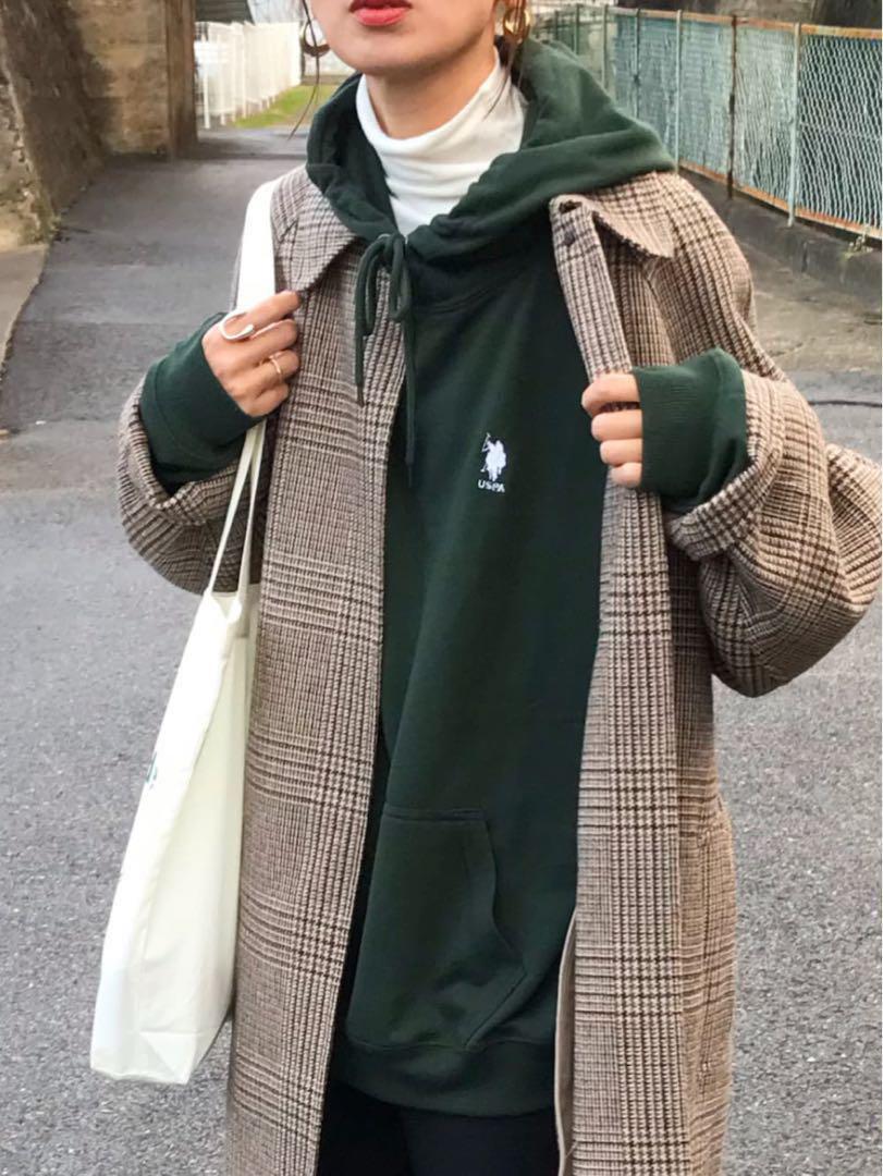 sonさん着用♡ soutiencollar check coat トゥデイフル